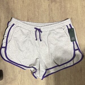 Size XXL Wild Fable Gray Athletic Shorts with Purple Trim
